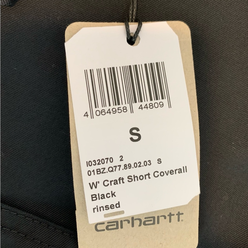 WORJ ONCE Carhartt WIP-Women's Craft Short Coverall- Black- Sizes Small - Picture 6 of 6
